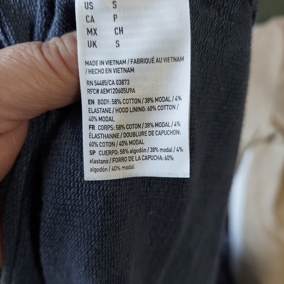 AEO Soft & Sexy Faded Blue Hoodie Top Tee - Picture 5 of 7